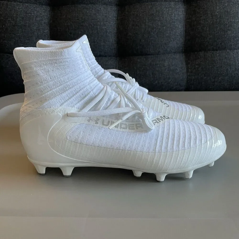 Under Armour Men's UA Highlight 2 MC Knit Football Cleats 3027304-100 WHITE 11.5